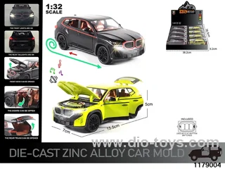 1:32 alloy pull back car with Lights and sound effects