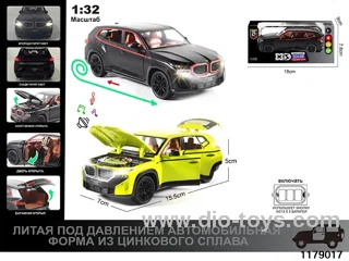 1:32 alloy pull back car with Lights and sound effects