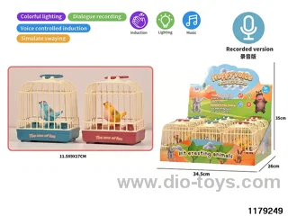 Voice-activated Single Bird Cage with light