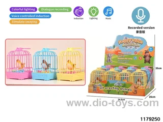 Voice-activated Single Bird Cage with light
