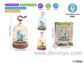 Voice-activated Single Bird Cage with light