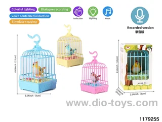 Voice-activated Single Bird Cage with light