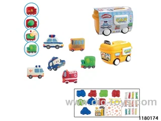 Colorful clay toys