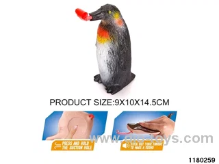 Vinyl penguin model（Pressing the tongue）