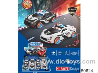 B/O universal alloy police car 8PCS