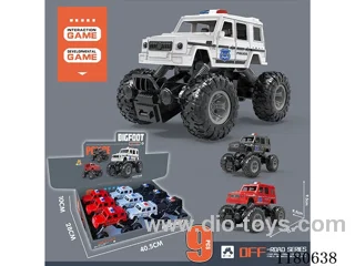 Dual Echo Police Car Three Colors Mixed-9PCS/box