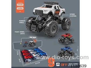 Dual Gyratory Pickup Truck Three Colors Mixed-9PCS/box