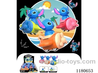 Press the gliding airplane Stitch toy car 9pcs/box