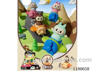 Press and slide airplane rag toy car 9PCS/box