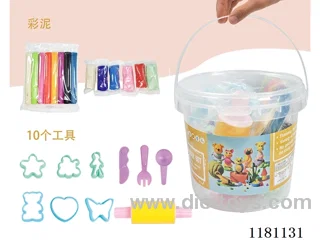 18PCS Colorful Clay Set/Small Bucket/Color Random.