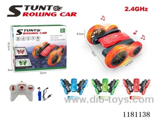 2.4G rc stunt car with light 3 colors included 3.7V battery
