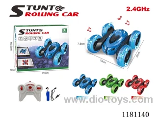 2.4G rc stunt car with light 3 colors included 3.7V battery