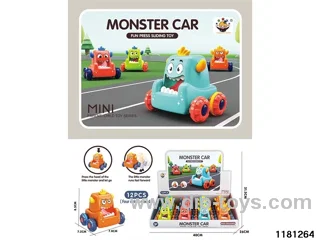 Press Little Monster Car 12pcs