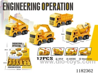 pull back small engineering vehicle, 12pcs/box