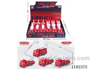 4 models pull back fire truck (all joints movable) 12pcs