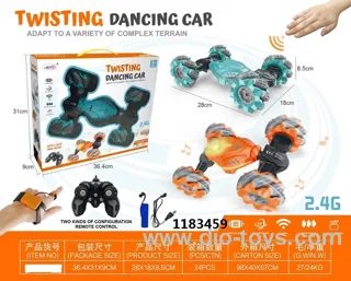 2.4G RC Dual Controllers Twisting Dancing Car included battery