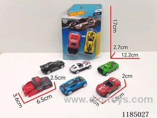 Projectile Toys (1 catapult +1 alloy sports car) (sports car 6 models random 1)-free wheel