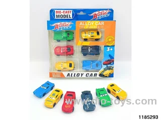6.5cm Alloy Sliding Car 6pcs