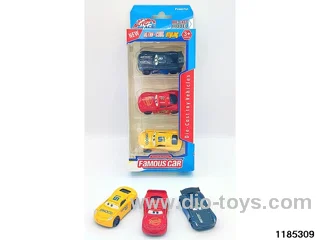 6.5cm Alloy Sliding Car 3pcs