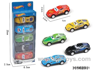 5PCS pull back Tin Cars