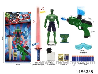 soft bullet gun set with music