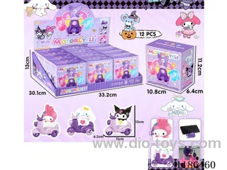 free wheel car with light 12PCS
