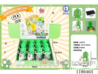 free wheel car with light 12PCS