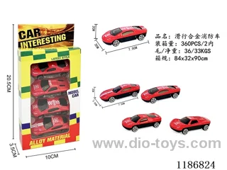 4PCS free wheel alloy car