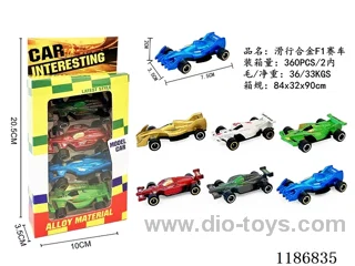 4PCS free wheel alloy car