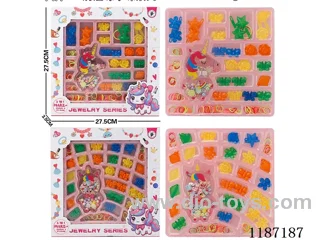Unicorn Cream Beading + Hairpin + Rubber band Case (two mixed)