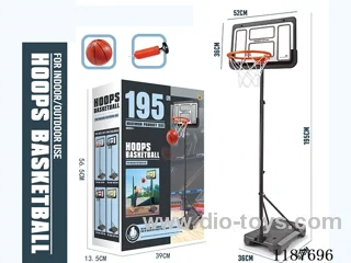 195 High 52 Long Blow Bottle Transparent White Board Basketball Hoops (Enhanced)