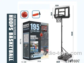 195 High 52 Long Blow Bottle Transparent Blackboard Square Base Basketball Goal (Enhanced)
