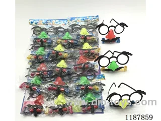 Hanging Board 15PCS Kids Glasses Nose Beard Blow Dragon