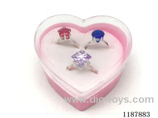 3PCS jewelry box with diamond ring
