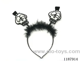 Skull and Bones Headdress with Sweater Stripes