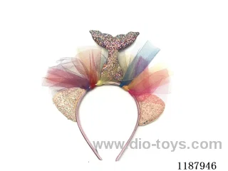 Little Mermaid tiara with yarn