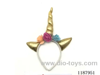 Gold Fabric Unicorn Headdress