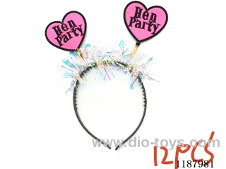 12 Peach Hearts Headbands