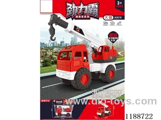Large free wheel fire truck
