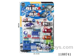 pull back Police Car Set