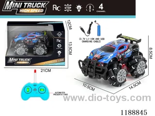 rc stunt PVC car with light included battery