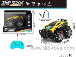 rc stunt PVC car with light included battery