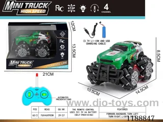 rc stunt PVC car with light included battery