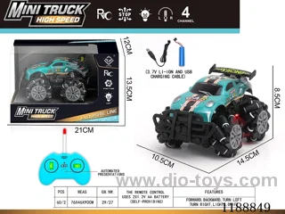 rc stunt PVC car with light included battery