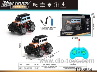 rc stunt car with light included battery