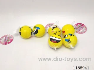 2PCS 6.3CM high resilience ball with smiley faces
