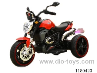 Children's motorcycle - white, red, blue, orange