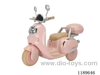 Electric motorcycle with push handle