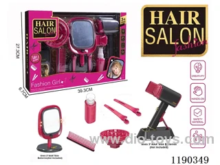 Electric Hairdressing Simulation Set with Blow Dryer and Mirror 11-Piece Set