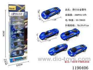 5PCS free wheel alloy car